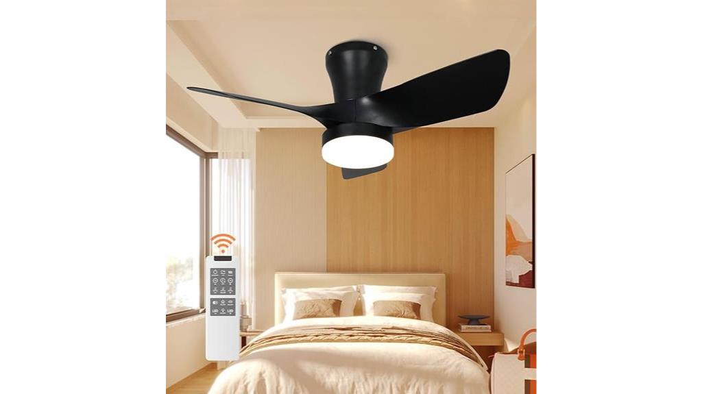 30 inch black ceiling fan