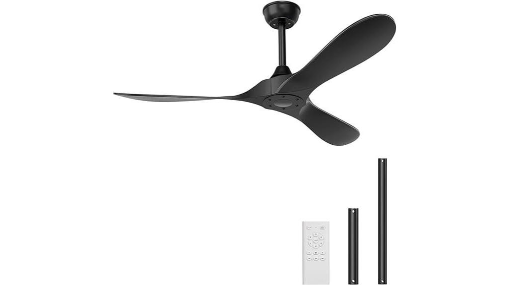 black outdoor ceiling fan