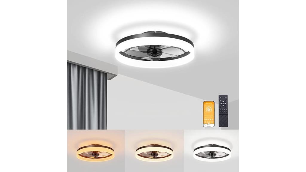 bladeless ceiling fan with lights