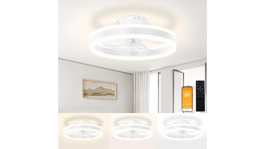 bladeless led fan light