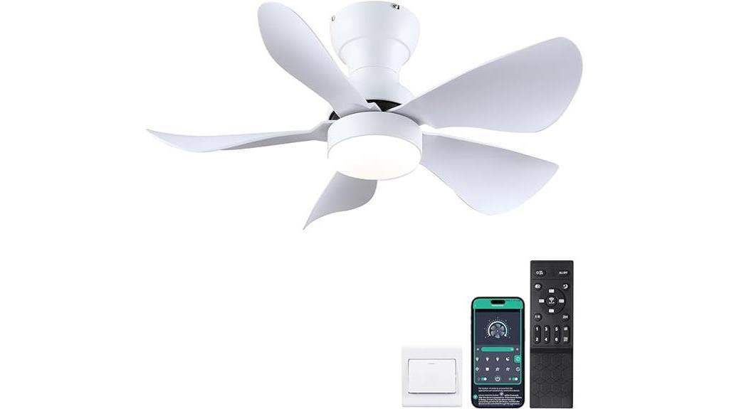 compact ceiling fans with lights and remote control