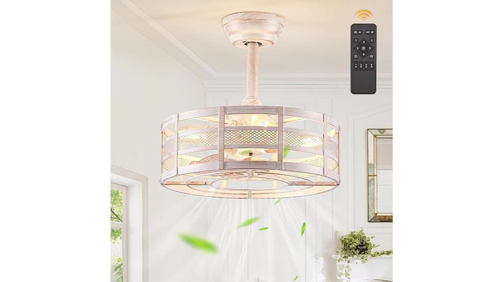 farmhouse style caged fan