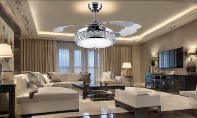 glamorous crystal ceiling fans