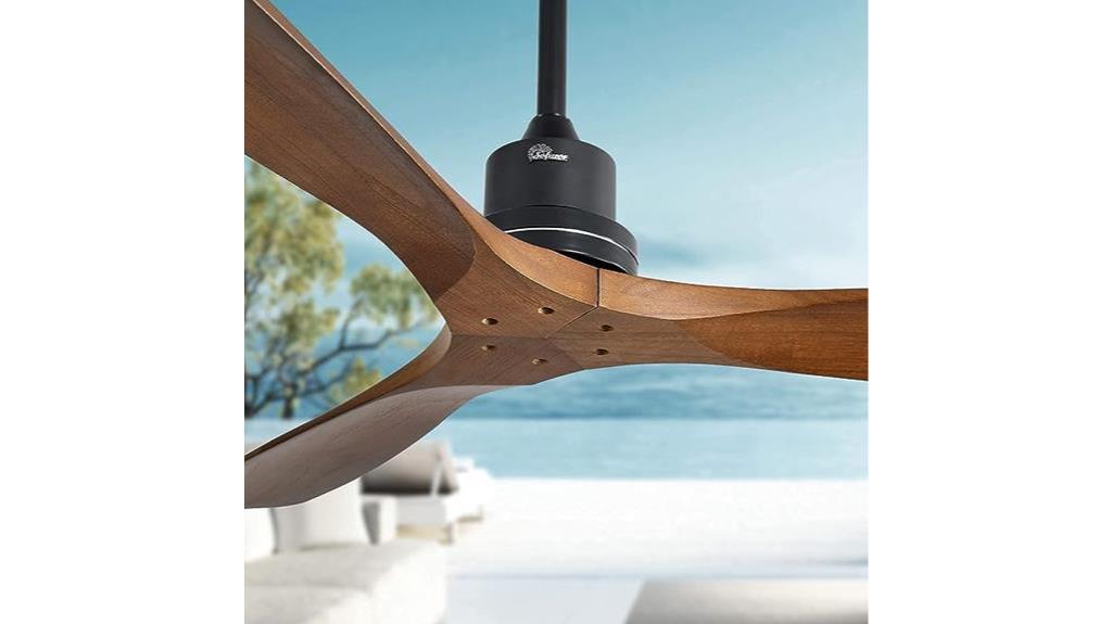 high quality walnut ceiling fan