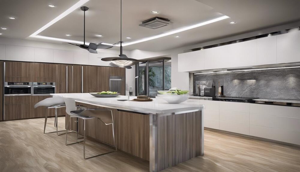 kitchen ceiling fans with lights