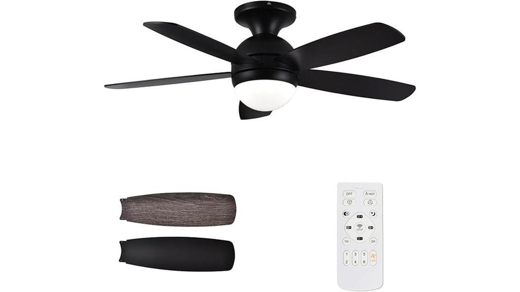 modern black ceiling fan