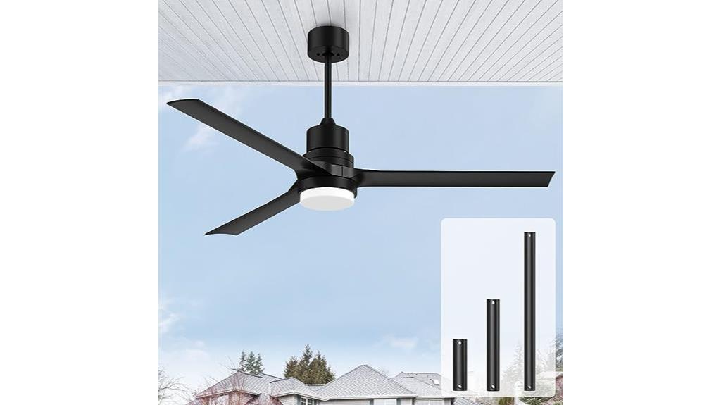 modern black ceiling fan