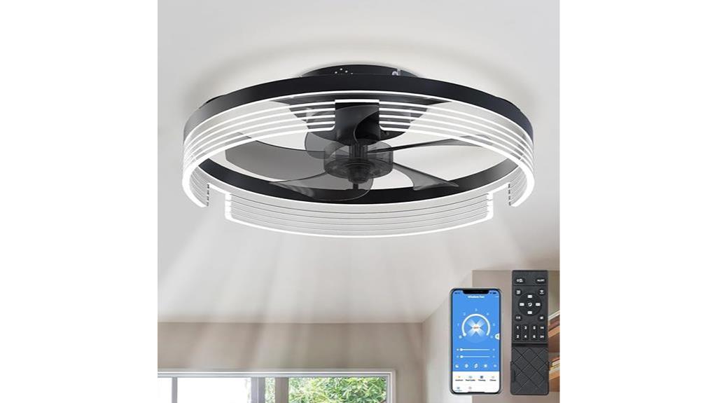 sleek modern ceiling fan