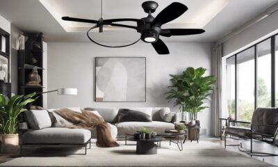 stylish caged ceiling fans