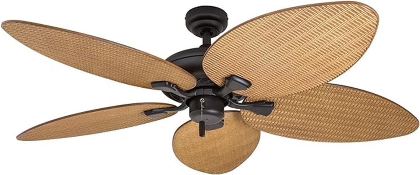 tropical bronze ceiling fan