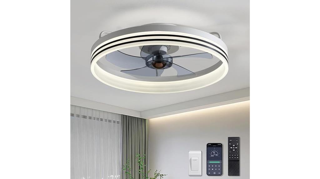 white ceiling fan features