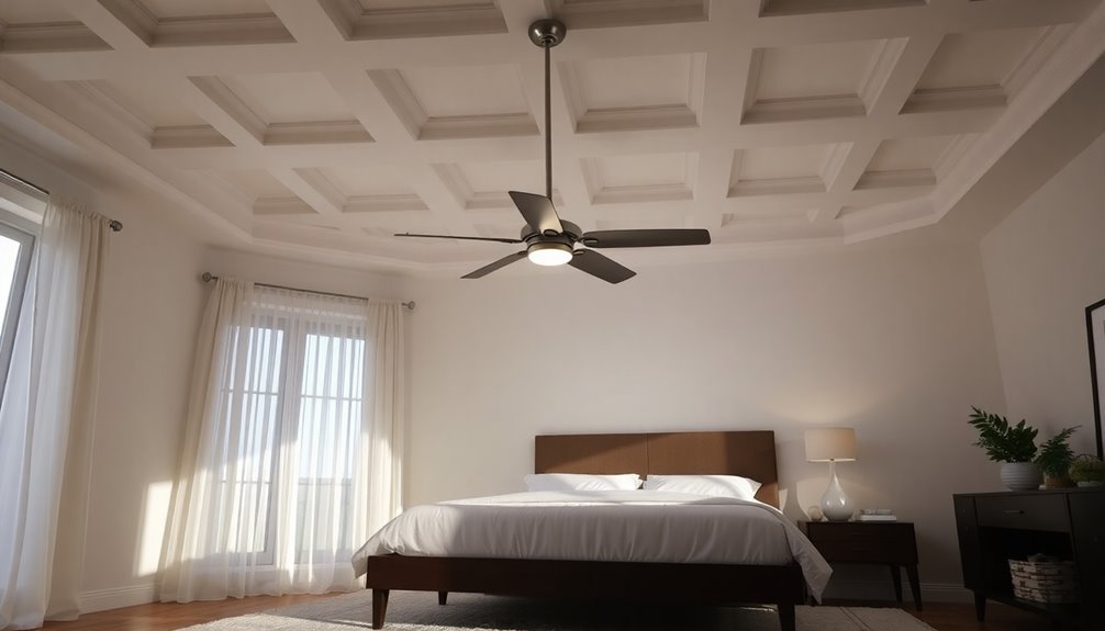 bedroom ceiling fan size