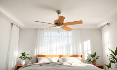 bedroom ceiling fan size