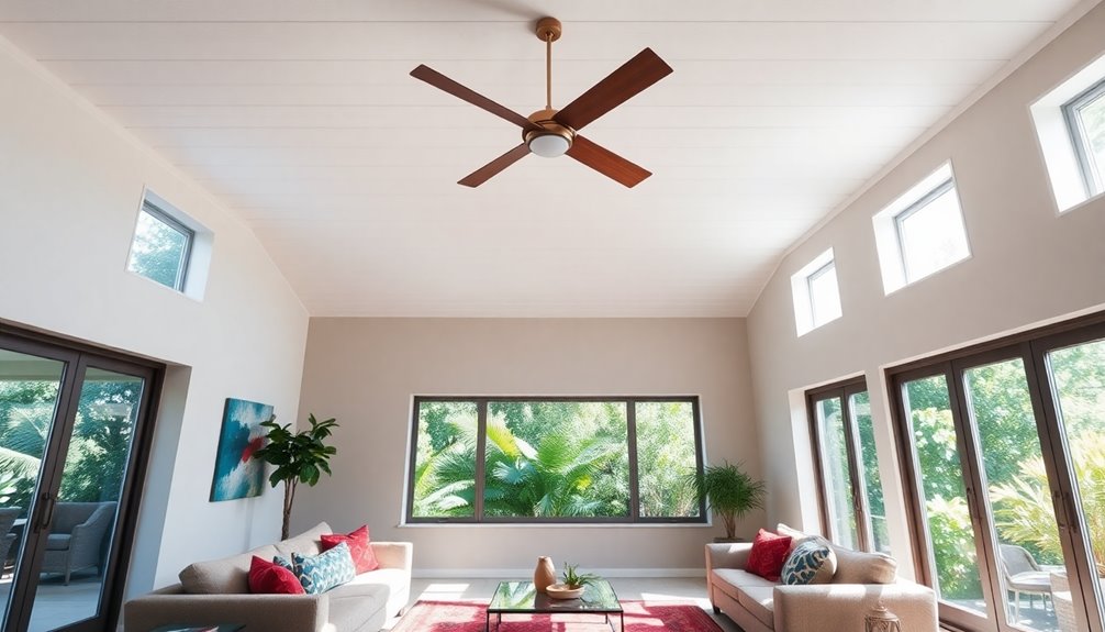 ideal ceiling fan size