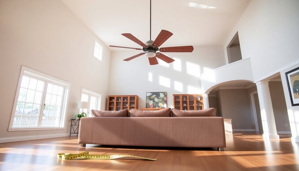 optimal ceiling fan size