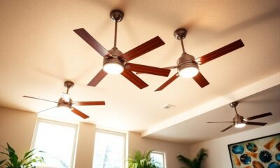 stylish bright light ceiling fans