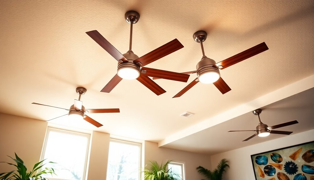 stylish bright light ceiling fans