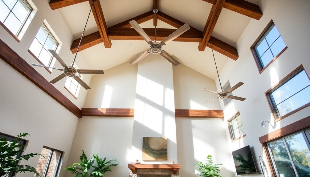 stylish functional cathedral ceiling fans