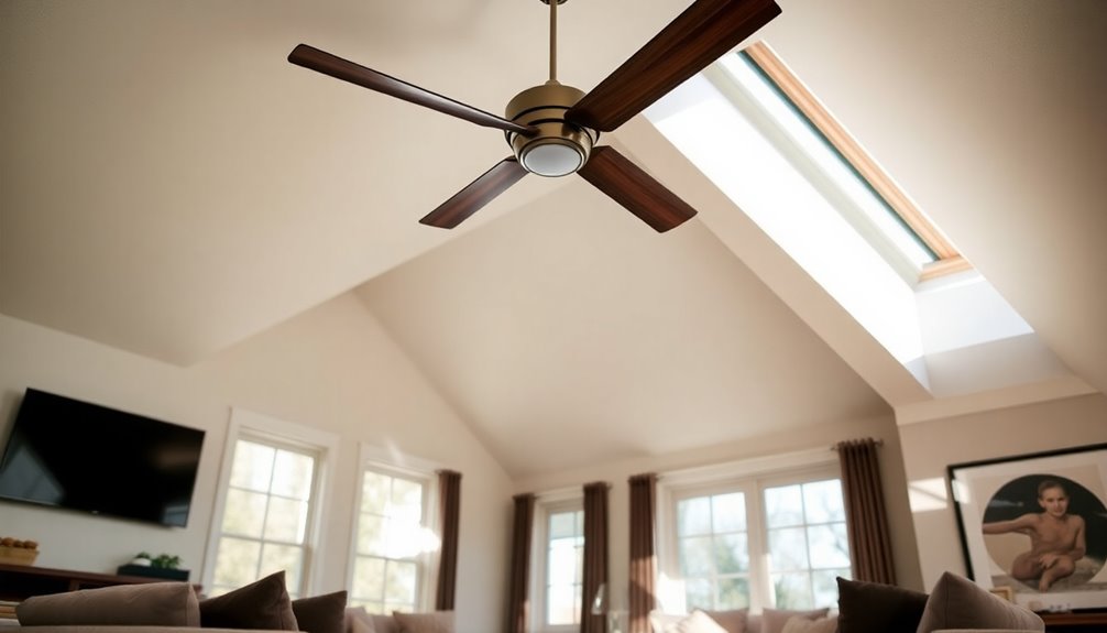 stylish slanted ceiling fans