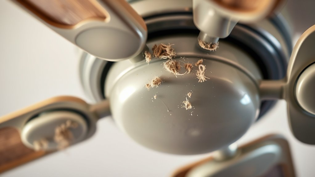 clean fan blades regularly