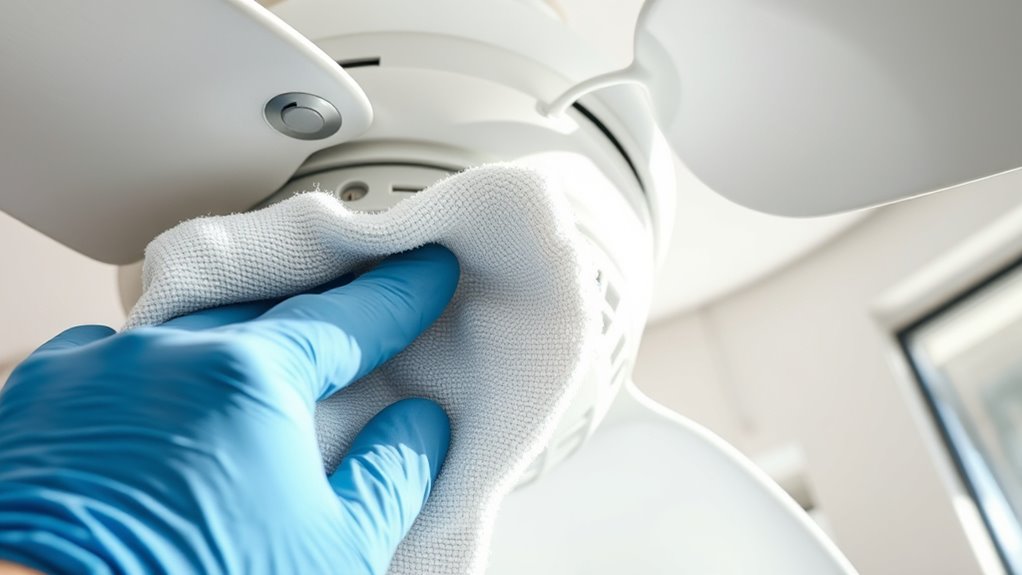 clean fan blades regularly