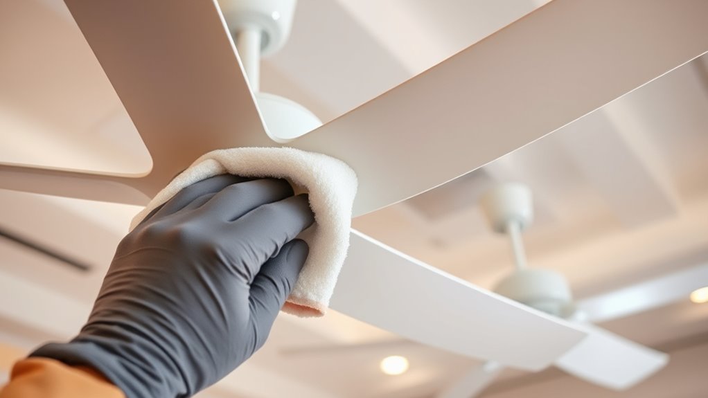 clean fan blades regularly