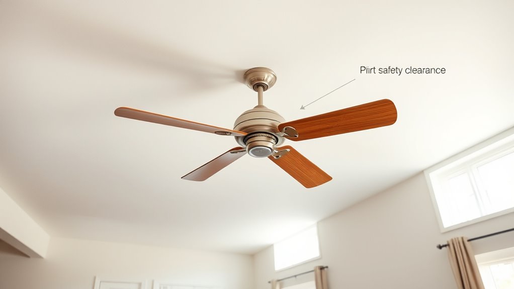 proper ceiling fan clearance