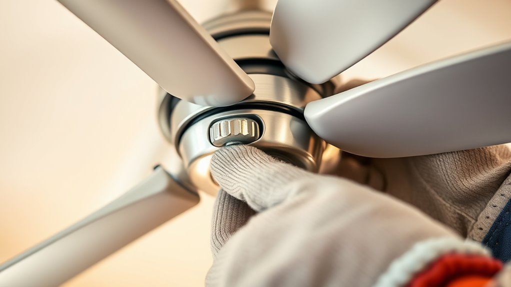secure and tighten blades