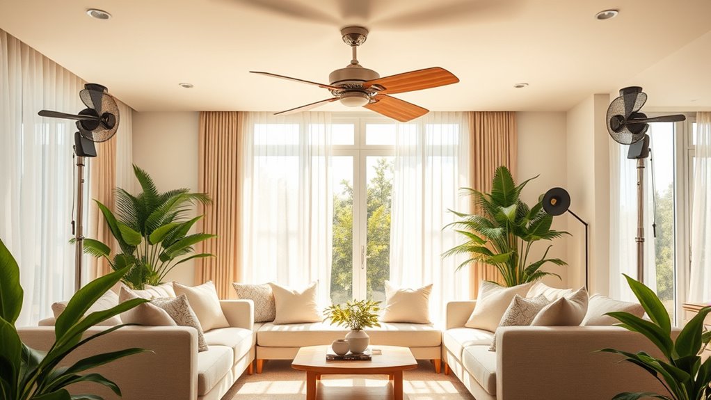 strategic ceiling fan placement