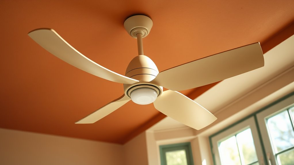 warm earthy ceiling fan finishes
