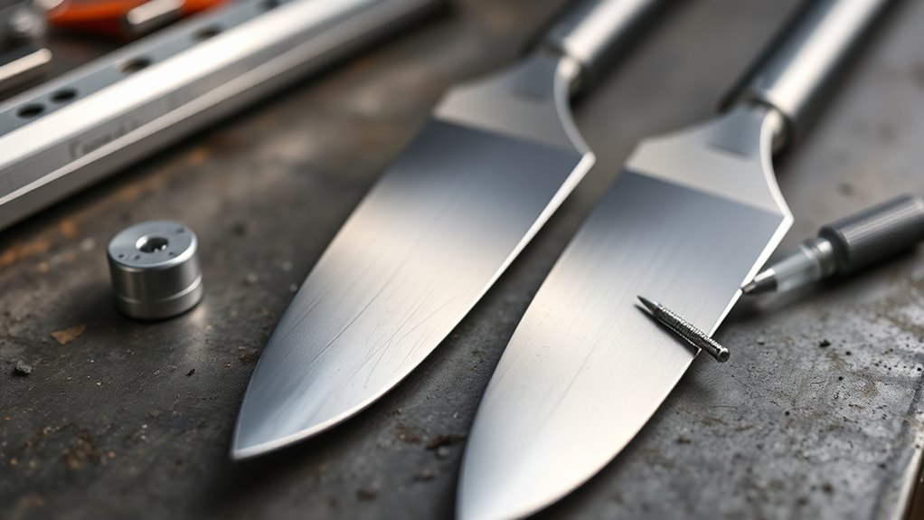 check blade alignment carefully