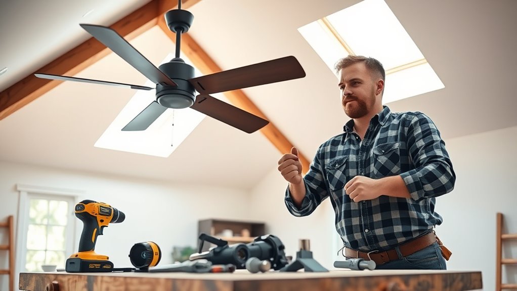 choose suitable sloped ceiling fan