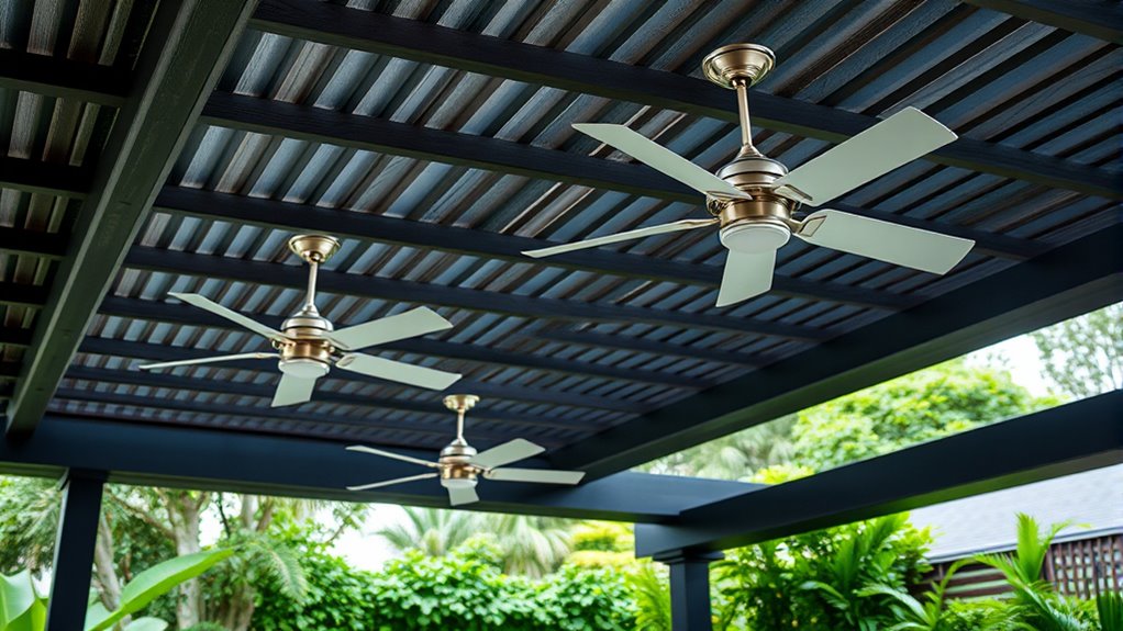 choosing outdoor pergola fans