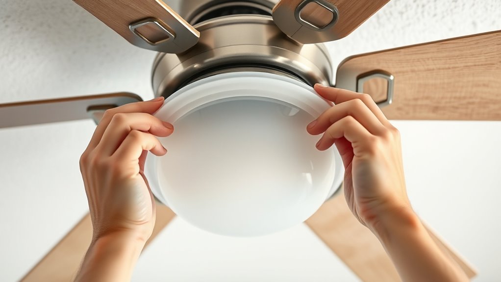 clean fan and light fixtures
