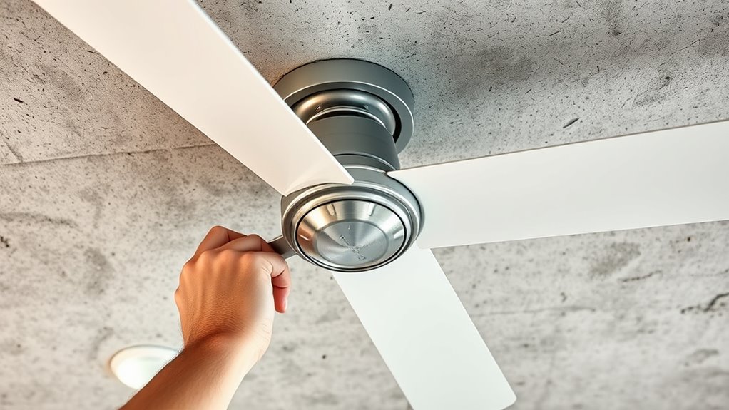concrete ceiling fan installation