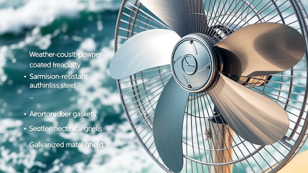 corrosion resistant outdoor fan materials