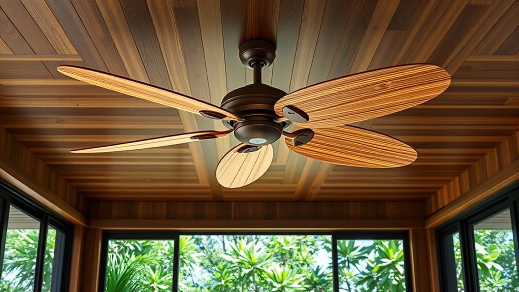 eco friendly bamboo ceiling fan