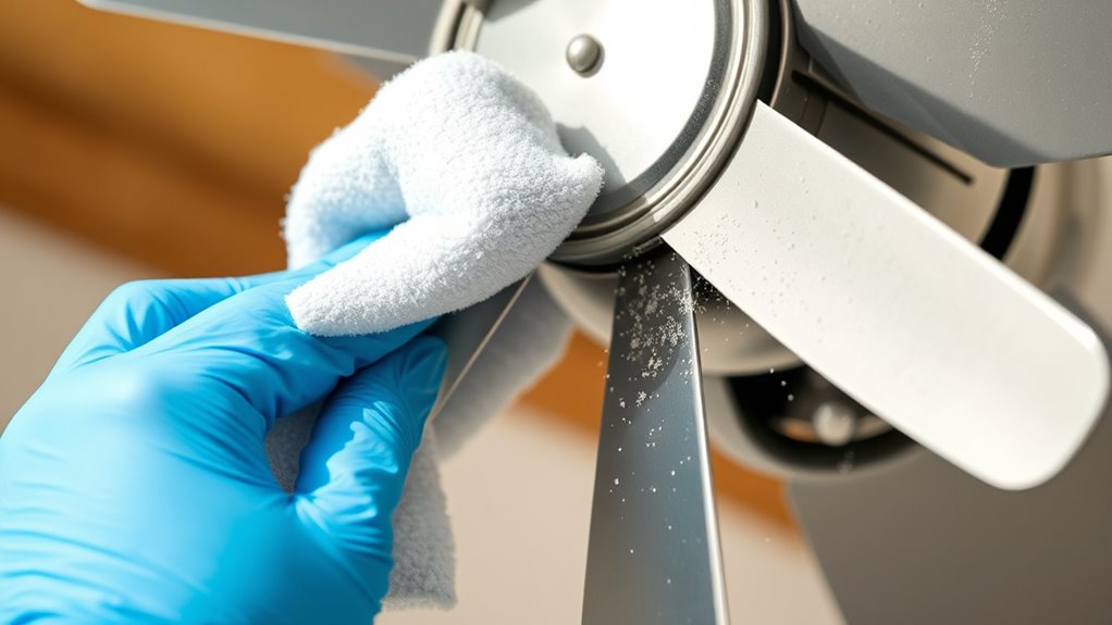 effective fan blade dusting