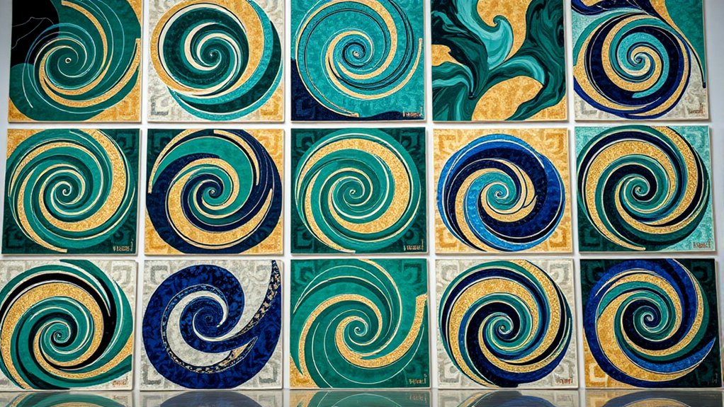 elegant abstract silk rugs