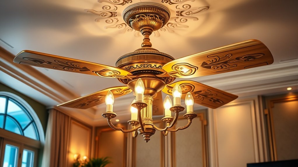 elegant chandelier ceiling fans
