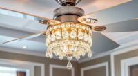 elegant crystal fan lighting