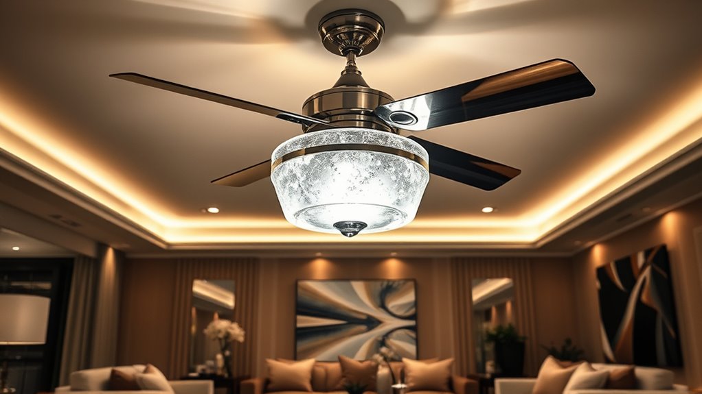 elegant fan with starlight shades