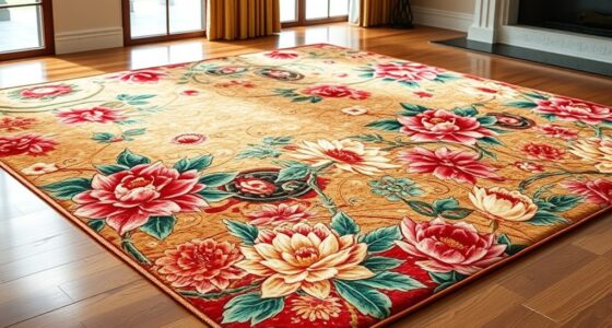 elegant floral silk carpets