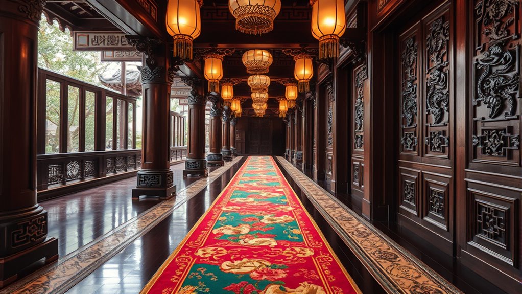 elegant palace hallway runners
