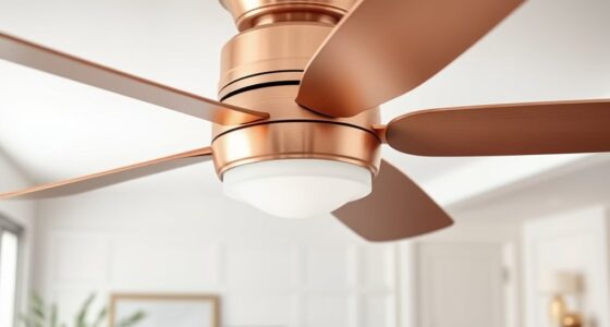 elegant rose gold ceiling fans