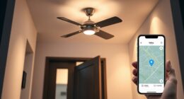 entryway fan geofence automation
