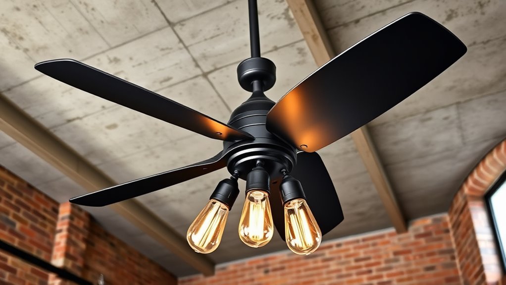 industrial black ceiling fans