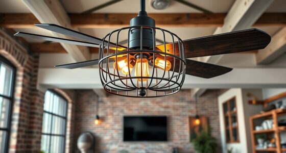 industrial style caged fans