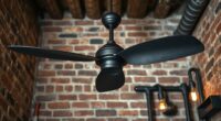 industrial style man cave fans