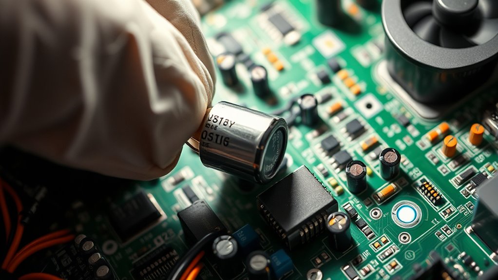 inspect test replace capacitors